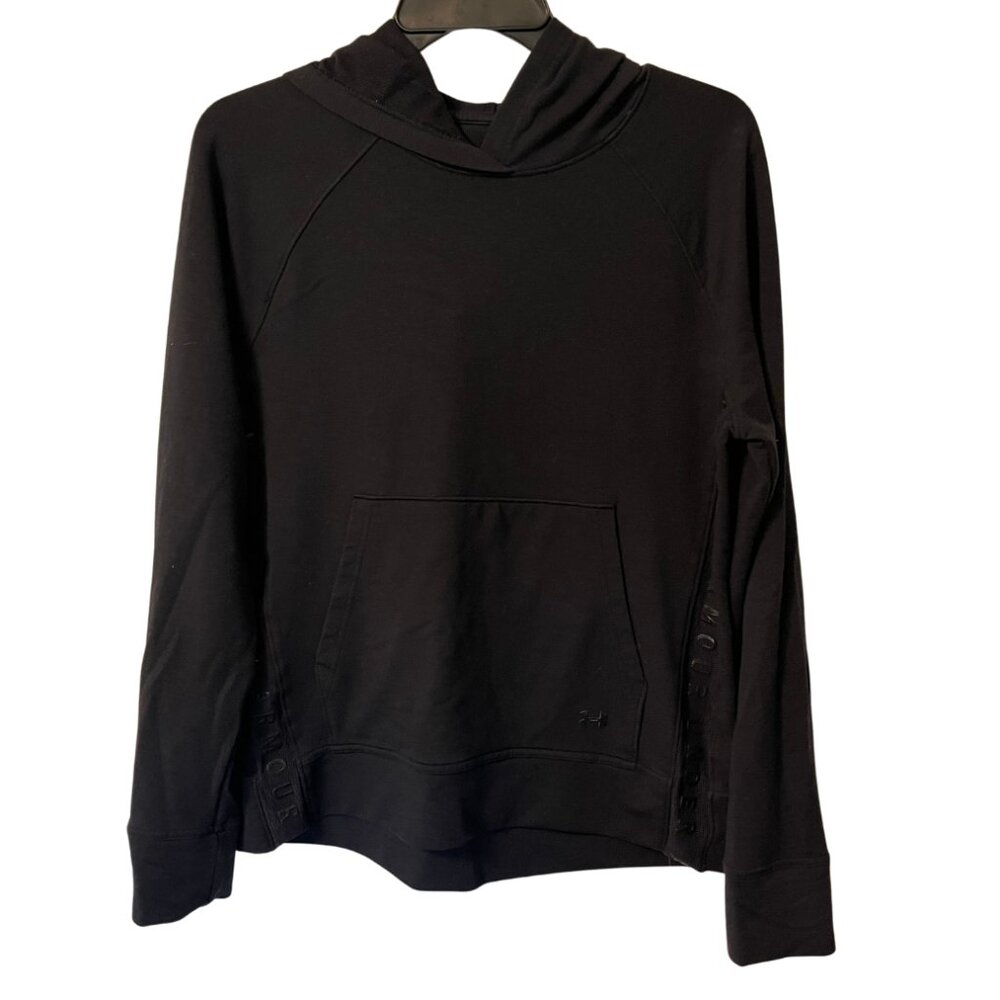 Under Armour Black Hoodie Pullover Sweatshirt Size Medium
